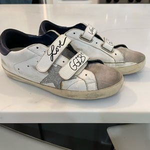 Golden Goose Old School Low Top Velcro Sneakers Size 37